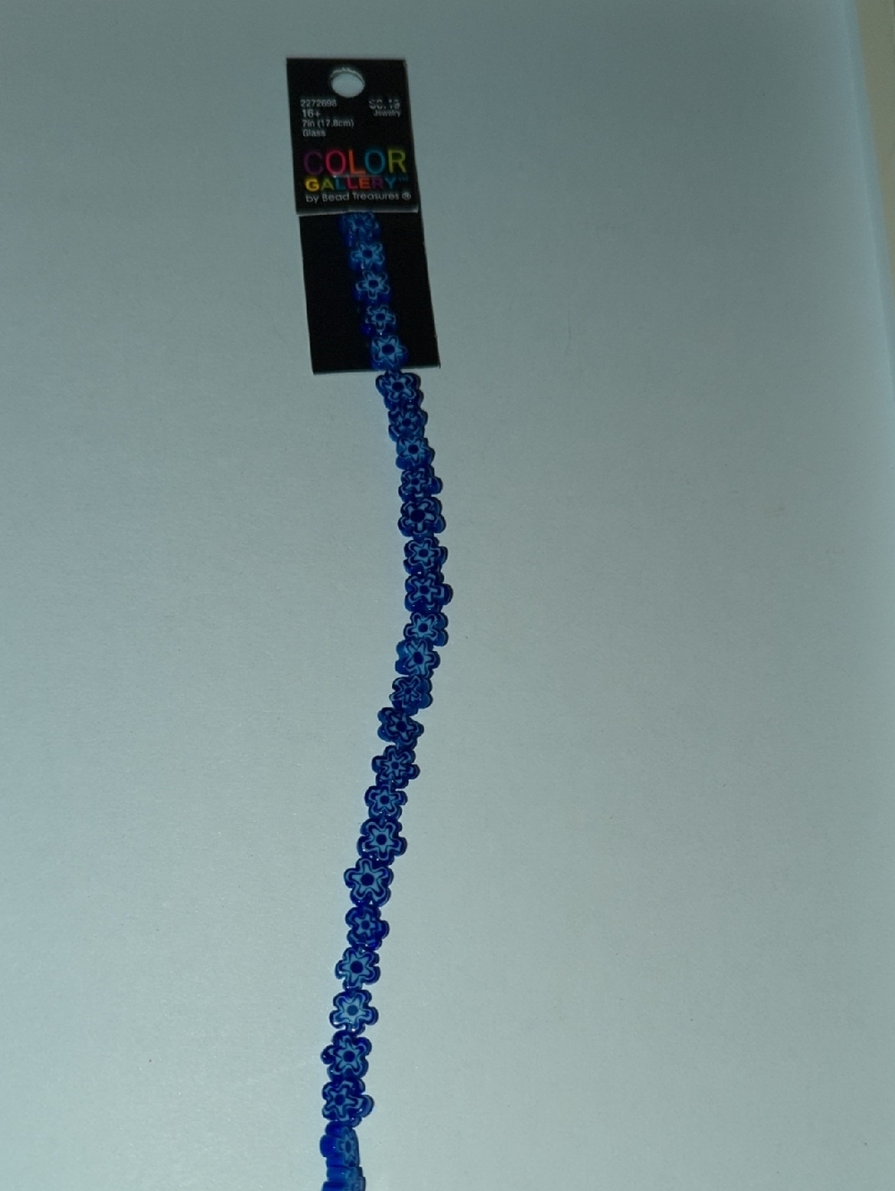 Hobby Lobby Blue Floral Beaded Trim. Glass Beads.